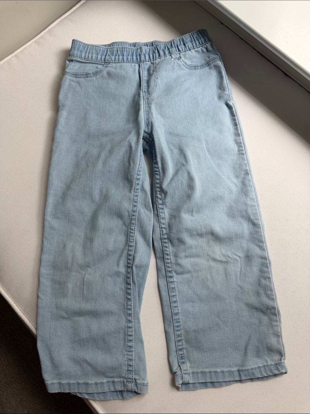 H&M Light Blue Relaxed Fit Elastic Waist Jeans 3T